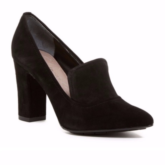 Donald J. Pliner Shoes - Donald J. Pliner Black Suede Block Heel Pumps